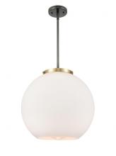 Innovations Lighting 221-1S-BAB-G121-16-LED - Athens - 1 Light - 16 inch - Black Antique Brass - Stem Hung - Pendant