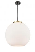 Innovations Lighting 221-1S-BAB-G121-18-LED - Athens - 1 Light - 18 inch - Black Antique Brass - Stem Hung - Pendant