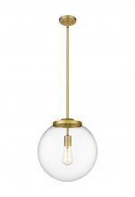  221-1S-SG-G202-14 - Beacon - 1 Light - 16 inch - Satin Gold - Cord hung - Pendant