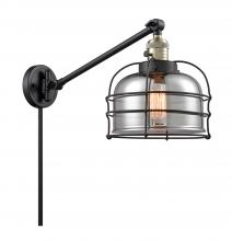  237-BAB-G73-CE - Bell Cage - 1 Light - 8 inch - Black Antique Brass - Swing Arm