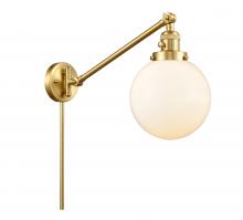  237-SG-G201-8 - Beacon - 1 Light - 8 inch - Satin Gold - Swing Arm