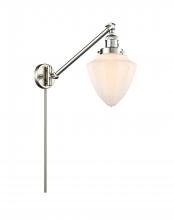  237-SN-G661-7 - Bullet - 1 Light - 7 inch - Brushed Satin Nickel - Swing Arm