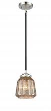  284-1S-BPN-G146-LED - Chatham - 1 Light - 7 inch - Black Polished Nickel - Cord hung - Mini Pendant