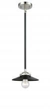  284-1S-BPN-M6-BK - Railroad - 1 Light - 8 inch - Black Polished Nickel - Cord hung - Mini Pendant