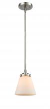  284-1S-SN-G61 - Cone - 1 Light - 6 inch - Brushed Satin Nickel - Cord hung - Mini Pendant