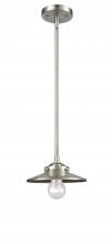  284-1S-SN-M2-SN - Railroad - 1 Light - 8 inch - Brushed Satin Nickel - Cord hung - Mini Pendant