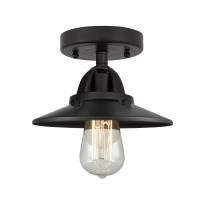  288-1C-BK-M6-BK - Railroad - 1 Light - 8 inch - Matte Black - Semi-Flush Mount