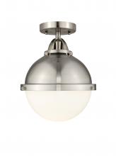  288-1C-SN-HFS-81-SN-LED - Hampden - 1 Light - 9 inch - Brushed Satin Nickel - Semi-Flush Mount