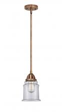  288-1S-AC-G182 - Canton - 1 Light - 6 inch - Antique Copper - Cord hung - Mini Pendant