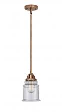  288-1S-AC-G184 - Canton - 1 Light - 6 inch - Antique Copper - Cord hung - Mini Pendant