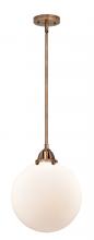  288-1S-AC-G201-12 - Beacon - 1 Light - 12 inch - Antique Copper - Cord hung - Mini Pendant