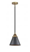  288-1S-BAB-M13-BK - Appalachian - 1 Light - 8 inch - Black Antique Brass - Cord hung - Mini Pendant