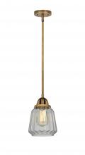  288-1S-BB-G142 - Chatham - 1 Light - 7 inch - Brushed Brass - Cord hung - Mini Pendant