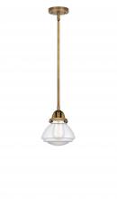  288-1S-BB-G322 - Olean - 1 Light - 7 inch - Brushed Brass - Cord hung - Mini Pendant