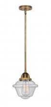  288-1S-BB-G534 - Oxford - 1 Light - 8 inch - Brushed Brass - Cord hung - Mini Pendant