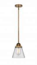  288-1S-BB-G62 - Cone - 1 Light - 6 inch - Brushed Brass - Cord hung - Mini Pendant