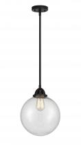  288-1S-BK-G204-10 - Beacon - 1 Light - 10 inch - Matte Black - Cord hung - Mini Pendant