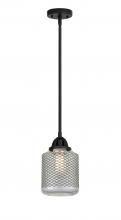  288-1S-BK-G262 - Stanton - 1 Light - 6 inch - Matte Black - Cord hung - Mini Pendant