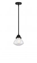  288-1S-BK-G322 - Olean - 1 Light - 7 inch - Matte Black - Cord hung - Mini Pendant