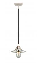 Innovations Lighting 288-1S-BPN-M1-PN-LED - Railroad - 1 Light - 8 inch - Black Polished Nickel - Cord hung - Mini Pendant