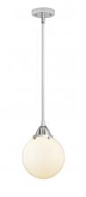  288-1S-PC-G201-8-LED - Beacon - 1 Light - 8 inch - Polished Chrome - Cord hung - Mini Pendant