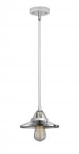  288-1S-PC-M7-PC-LED - Railroad - 1 Light - 8 inch - Polished Chrome - Cord hung - Mini Pendant