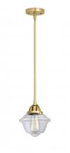  288-1S-SG-G532 - Oxford - 1 Light - 8 inch - Satin Gold - Cord hung - Mini Pendant