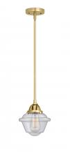  288-1S-SG-G534 - Oxford - 1 Light - 8 inch - Satin Gold - Cord hung - Mini Pendant