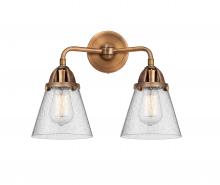  288-2W-AC-G64 - Cone - 2 Light - 14 inch - Antique Copper - Bath Vanity Light