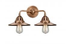  288-2W-AC-M3-AC-LED - Railroad - 2 Light - 16 inch - Antique Copper - Bath Vanity Light