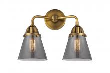  288-2W-BB-G63-LED - Cone - 2 Light - 14 inch - Brushed Brass - Bath Vanity Light