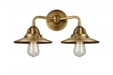  288-2W-BB-M4-BB-LED - Railroad - 2 Light - 16 inch - Brushed Brass - Bath Vanity Light