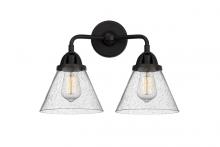  288-2W-BK-G44 - Cone - 2 Light - 16 inch - Matte Black - Bath Vanity Light