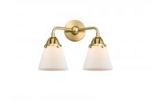  288-2W-SG-G61 - Cone - 2 Light - 14 inch - Satin Gold - Bath Vanity Light