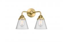  288-2W-SG-G64 - Cone - 2 Light - 14 inch - Satin Gold - Bath Vanity Light