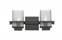  310-2W-BK-CL-LED - Wellfleet - 2 Light - 15 inch - Black - Bath Vanity Light