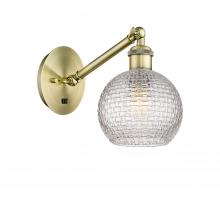  317-1W-AB-G122C-6CL - Athens - 1 Light - 6 inch - Antique Brass - Sconce