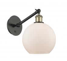  317-1W-BAB-G121-8-LED - Athens - 1 Light - 8 inch - Black Antique Brass - Sconce