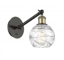  317-1W-BAB-G1213-6-LED - Athens Deco Swirl - 1 Light - 6 inch - Black Antique Brass - Sconce