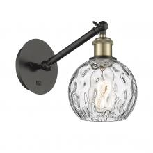  317-1W-BAB-G1215-6-LED - Athens Water Glass - 1 Light - 6 inch - Black Antique Brass - Sconce