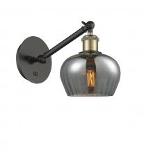  317-1W-BAB-G93-LED - Fenton - 1 Light - 7 inch - Black Antique Brass - Sconce