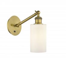  317-1W-BB-G801 - Clymer - 1 Light - 4 inch - Brushed Brass - Sconce