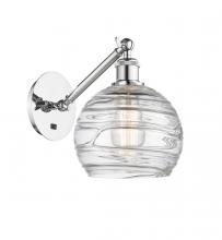 Innovations Lighting 317-1W-PC-G1213-8-LED - Athens Deco Swirl - 1 Light - 8 inch - Polished Chrome - Adjustable Sconce