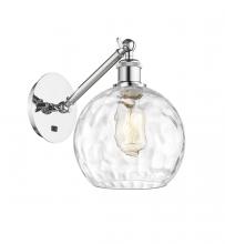 Innovations Lighting 317-1W-PC-G1215-8-LED - Athens Water Glass - 1 Light - 8 inch - Polished Chrome - Adjustable Sconce