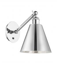 Innovations Lighting 317-1W-PC-MBC-8-PC-LED - Berkshire - 1 Light - 8 inch - Polished Chrome - Adjustable Sconce