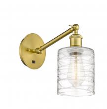 Innovations Lighting 317-1W-SG-G1113-LED - Cobbleskill - 1 Light - 5 inch - Satin Gold - Adjustable Sconce