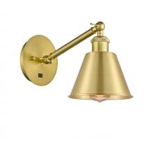 Innovations Lighting 317-1W-SG-M8-LED - Smithfield - 1 Light - 7 inch - Satin Gold - Adjustable Sconce