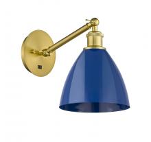 Innovations Lighting 317-1W-SG-MBD-75-BL-LED - Plymouth - 1 Light - 8 inch - Satin Gold - Adjustable Sconce