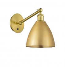 Innovations Lighting 317-1W-SG-MBD-75-SG-LED - Bristol - 1 Light - 8 inch - Satin Gold - Adjustable Sconce