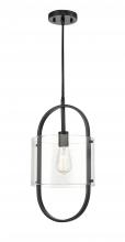 Innovations Lighting 371-1P-BK-CL-LED - Pelham - 1 Light - 10 inch - Matte Black - Cord hung - Mini Pendant